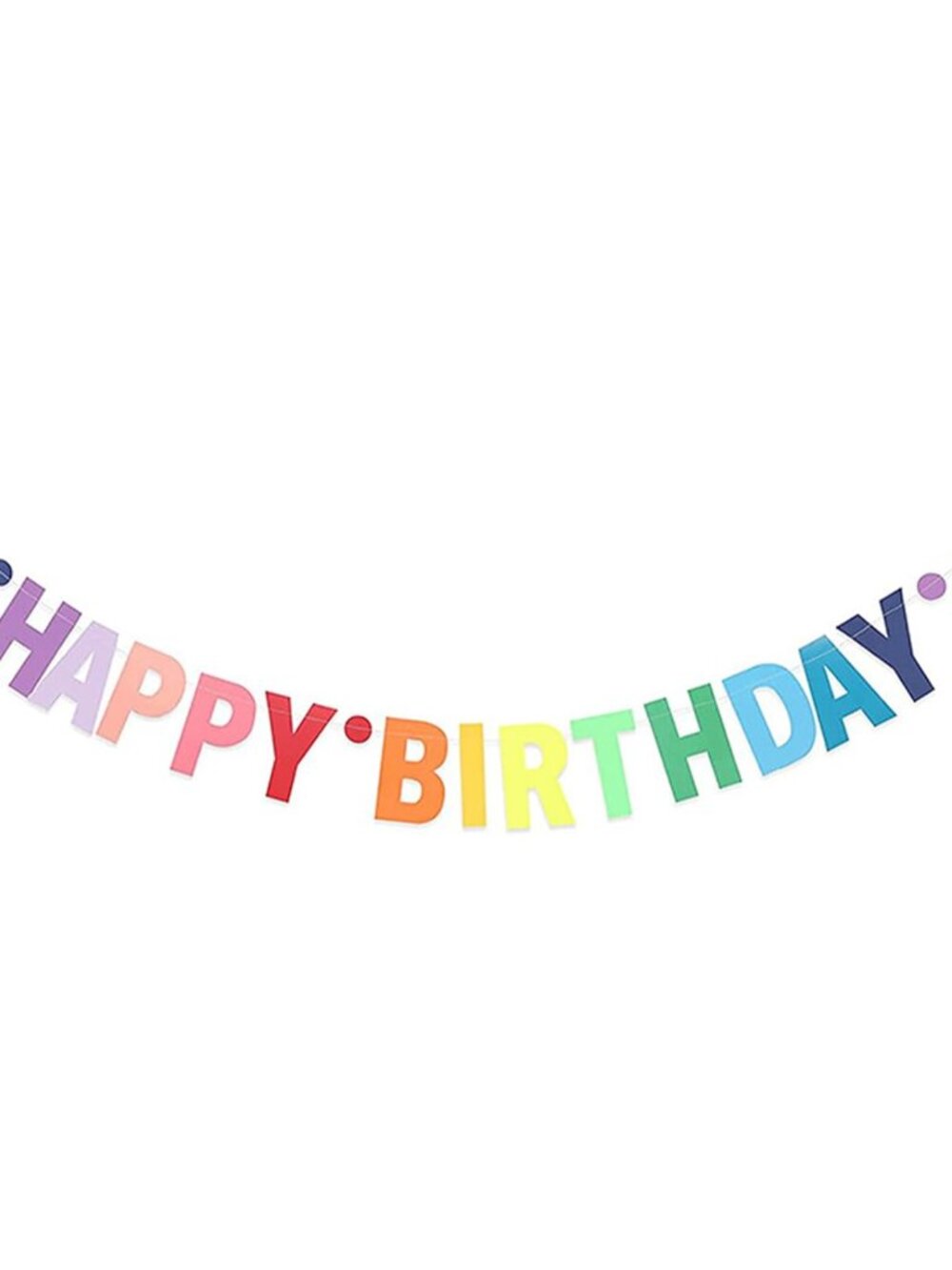 Happy Birthday Banner, Personalized Colorful Gradient Letters Banner, Rainbow Bi